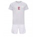 Danmark Kasper Dolberg #12 Replika Babykläder Borta matchkläder barn VM 2022 Korta ärmar (+ Korta byxor)